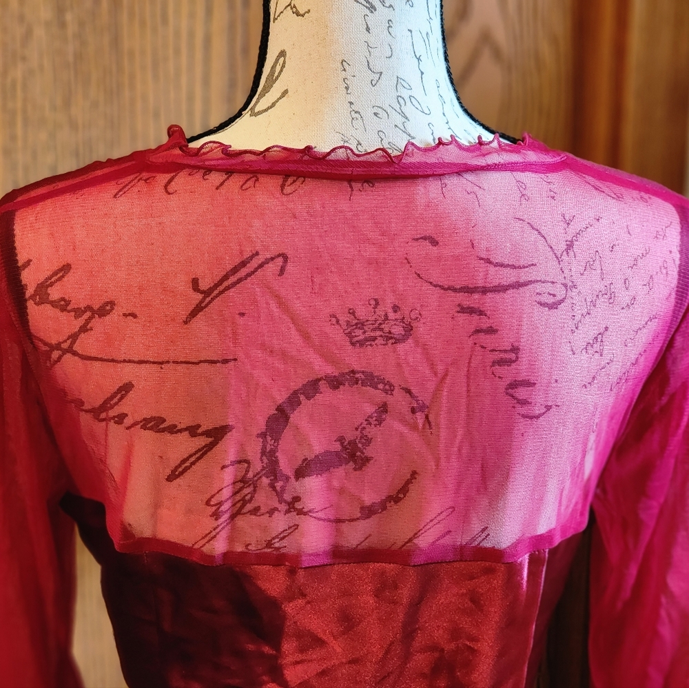 Vintage Forenza Red Corset Style Shirt size 16 - Picture 8 of 10